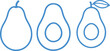 © Selimfreelancer - Line art avocado fruits icons transparent