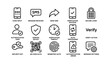 © Cali6ro - Authentication icons: secure login, verification, biometric, qr code, sms