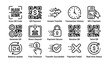 © Cali6ro - Qr payment icons for secure transactions and fast checkout processes