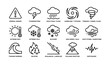 © Cali6ro - Weather alert icons representing natural disasters and severe conditions
