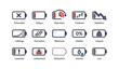 © Cali6ro - Battery icon set illustrating fatigue and exhaustion with energy depletion themes