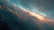 © Yuliia Litvinova - Edge Galaxy Cosmic Energy Band Orange Teal Space Digital Art Cinematic Universe Dramatic