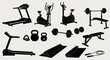 © Zamilah - Gym Equipment Silhouette Collection for Fitness and Workout Design