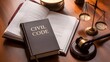 © mayur - Civil Code Law Book With Judge Gavel and Justice Scales on Wooden Desk, Legal System Framework, Legislation Reference for Lawyers, Court Justice, Governance and Legal Practice