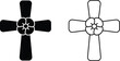 © TAFURA - Celtic cross symbols with floral patterns Vector