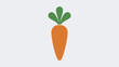 © Abdul - A simple orange carrot icon with green leaves on a white background