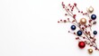 © Putt_Sanplee - Festive Decorations: An inviting composition features an assortment of Christmas baubles, perfectly paired with charming berry branches. Ideal for the festive season!
