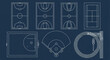 © Dolarki - Blueprint of Various Sports Fields and Courts for Design.