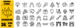 © Huzaifa - Celebration icon set. Party related line icons: celebrate, birthday, event, happy new year, dancing, fireworks, cheers, gift, invitation, wedding and more. Editable stroke. Vector illustration.