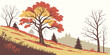 © RABBY - A colorful tree on a hillside in autumn Vector