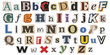 © ZenVectors - Ransom note style alphabet set with colorful cut out letters from newspapers and magazines vector illustration on white background