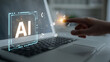 © InfiniteFlow - Concept of an enterprise Artificial Intelligence platform. The system integrates with various business processes like data analysis, cloud computing, and automation for growth. Fermion