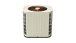 © Corman - Isolated modern outdoor air conditioning unit for residential cooling and heating system.