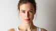 © NovaVision - Close-up portrait of a beautiful young woman with natural makeup and hair pulled back