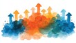 © ngstock - Mindset expansion visualized watercolor abstract art for professional growth in business development