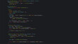 © hiten666 - TypeScript source code on dark background. Software engineering concept showing backend database query builder logic. Programming development environment for web application project.