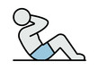 © Gabrieuskal - Hombre haciendo ejercicio de abdominales sobre el suelo