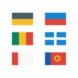 © MD KAOSAR JAHID - Collection of six assorted nation flag graphics on black background