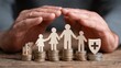 © pier - family financial planning concept with savings protection and future security