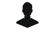 © Mama - Simple black silhouette of a man s head and shoulders facing forward