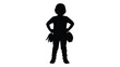© SILHUETTECHEMBER - A silhouette of confidence: a young girl standing tall with tools in hand, embodying empowerment and preparedness