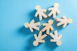 © Worrapol - Wooden figures concept of social concept