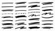 © Creative Lab - hand-drawn doodle vector set of underlines and highlights illustrated in a playful sketchy outline style isolated on white background