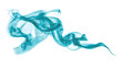 © amelia - Turquoise vapor wave smoke effect isolated on white background
