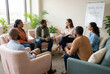 © Neural Canvas - Mental health support student healing stress logistic homework loud hospital group therapy session mental wellness discussion together Mental Health in the Workplace