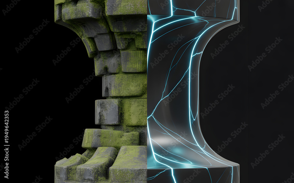 Stock-Illustration „Technological transformation is powerfully ...