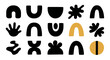 © Karimun - Abstract shapes and organic forms in black and yellow.