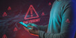 © Jasmine - Online payment failure and warning alert concept showing mobile transaction errors, fintech security risks, digital finance problems, cyber threats, fraud detection ,unstable payment system background