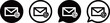 © ochikosan - アットマーク付きメールアイコンのセット｜問い合わせ・連絡先・EメールのシンプルなUIイラスト Email Icon Set with At Symbol / Contact and Message Icons