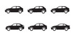 © Moni - Various car silhouettes for automotive design and transportation concepts detailed side view