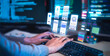 © weedezign - Programmer using artificial intelligence with prompt tools as developer improves vibe coding and programming, building coding software engineering for UX UI automation and user interface