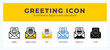 © Icon - Greetings icons set of simple vector illustration.