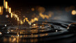 © Wasin Arsasoi - Financial Ripple Effect: An abstract visualization, depicting the impact of market fluctuations on financial landscapes. Featuring candlestick patterns, reflecting the ebb and flow of economic trends.