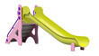 © Maria - Isolated colorful plastic children's playground slide, pink and lime green fun equipment