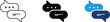 © Shahar  ID: #7035539 - Online chat icon showing messaging communication and digital customer support. Professional illustration for social media interaction, live chat services, and community forum discussion.
