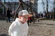 © phpetrunina14 - Toddler in white hoodie at playground on sunny day Portrait