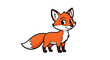 © Felippe Lopes - Cute fox illustration posing with charming smile. PNG, isolated on white background