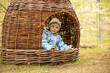 © Tomsickova - Sweet preschool child, cute boy, playing on the playground in the park, spring