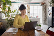 © ReeldealHD images - Young Woman Concentrating While Working on Laptop at Home
