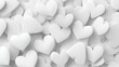 © Lee - 3D Rendered White Heart Shapes for Valentine's Day Decor and Romantic Design Projects