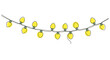© dira - Yellow String Lights Garland, Festive Decoration, Hand Drawn Doodle Style