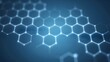 © Studicon - Abstract blue background features a pattern of interconnected white hexagons
