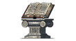 © Dirut - open book on pedestal, ancient knowledge