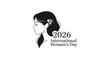 © Artistic Visions - International Women's Day 2026 vector illustration with elegant woman profile and floral design