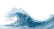 © Design Zone - Powerful ocean wave PNG isolated on transparent background, turquoise water curl with foam for surfing and marine themed designs