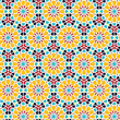 © AnupKumar - Seamless Islamic geometric pattern with traditional arabesque ornament, colorful oriental mosaic background for Ramadan and Eid